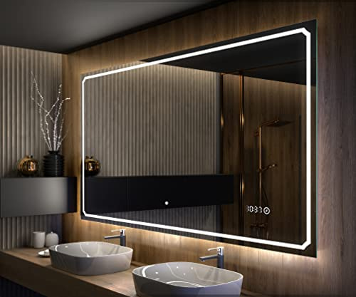 Artforma Badspiegel mit Beleuchtung - Led Spiegel Bad - 110x80 - Badezimmerspiegel Nach Maß - auf Individuelle Bestellung Gefertigt - Modernes Design - Ohne Rahmen