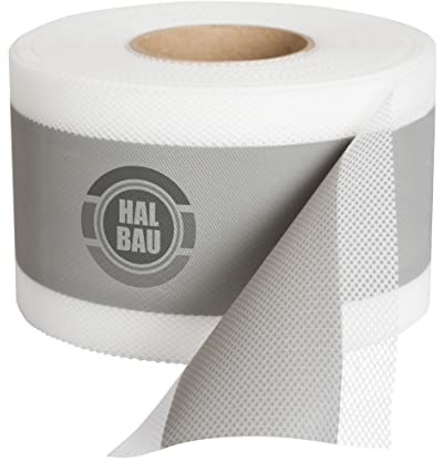 HALBAU 50m Abdichtband Flex Elastomer Dichtband Sanitär Dichtungsband | Fliesen Flussigfolie Balkonabdichtung Dusche Bad HS01