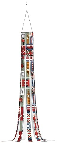 Halloween Windsock Flag, Ghost Windsock Decorations,Winter Outdoor Windsocks for Yard Lawn Party,England Symbols