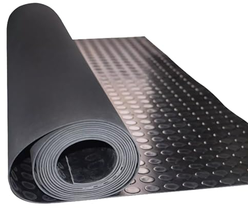 Große Gummimatte, 2 mm Dicker Gummiboden, Gummiläufer und Bodenschutzmatte for Garage, Verteilerraum, Labor, Restaurant (Color : Black, Size : 0.8x1m)