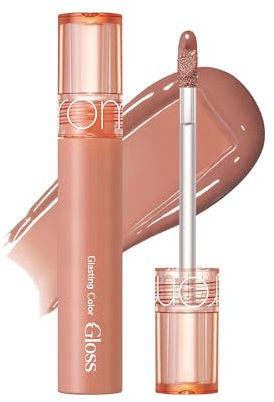 rom&nd Glasting Color Gloss (NEW) 6 ColorsㅣGlänzender Lipgloss für voller wirkende Lippen, Plumping Finish, Volumizer lippenㅣ4g 0.14oz (02 NUTTY VAGUE, 4g (1er Pack))