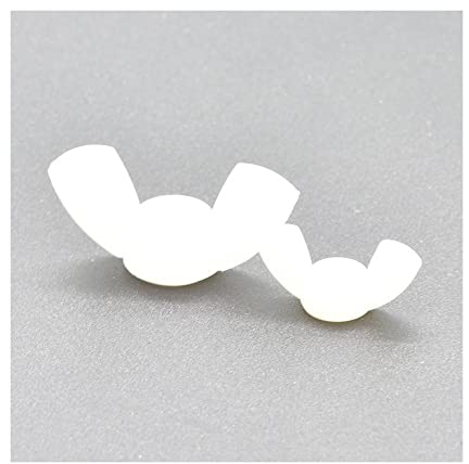 Flügelmuttern, Schmetterlings-Handmuttern, Schmetterlingsmutter, Handfestziehen, schwarze und weiße Nylonmutter, Flügelmutter, Schmetterlingsmutter, Barren-Flügelmuttern aus Kunststoff, M3, M4, M5, M6