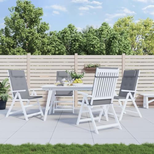 Homgoday Hochlehner-Auflagen 4 STK. Gartenstuhlauflagen Stuhlauflagen Hochlehner Sitzauflagen Sitzkissen Stuhlkissen Polsterauflagen für Hochlehner Gartenstuhl Grau Oxford-Gewebe