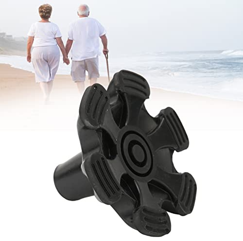 Embout de Canne de Remplacement en Caoutchouc, Cannes de Marche de Remplacement à Base de 6 Pieds de Support Autonomes, Embouts de Béquille Antidérapants de 19 Mm avec pour Bâton