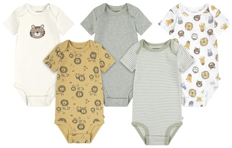 HUGGIES Little Unisex Baby 5-Pack Elevated Bodysuit Débardeur Bambins, Snow White, 12 Months (Lot de 5) Mixte bébé