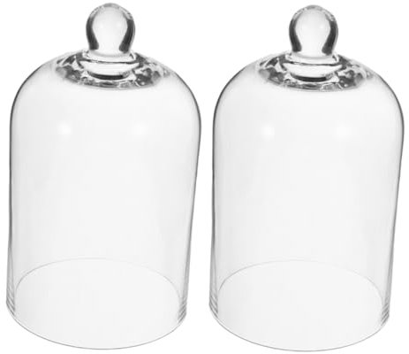SOIMISS 2pcs Flower Cover Glass Cloche Display Dome for Home Decor Flower Display Hanging Garden Ornament