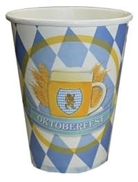 LP Divertissements Lot de 6 - Lot de 8 gobelets oktoberfest en carton 25cl