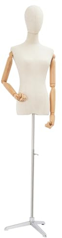 BRRIDE Schaufensterpuppe Weiblich Schneiderpuppe Damenbüste Schneiderbüste mit Verstellbarer Höhe & Beweglichen Gelenken, lebensgroß Mannequin Kleiderpuppe Aufstellungsfiguren