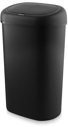 Swan Oval 55L Sensor Bin with Hands-Free Opening, Black, SWKA4522BLK