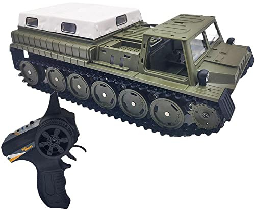 QIYHBVR RC Raupenfahrzeug, 1/16 E-1 Fernbedienung Militär-LKW Transportfahrzeug Auto Spielzeug 2,4 GHz Panzer Militärarmee Simulation LKW Mit LED-Beleuchtung