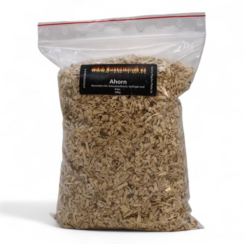 Räucherchips Mix & Set – individuell kombinierbar mit 26 Sorten a 200g – BBQ & Smoker Holzchips selbst wählen (Ahorn)