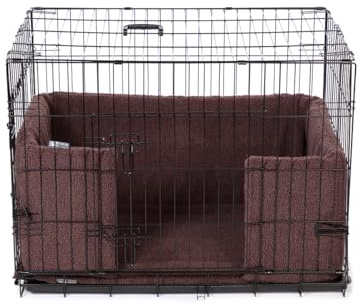 Danish Design Hundekäfig Bumper - Sherpa Fleece Ecoflex Recycelte Füllung - Mauve - Klein