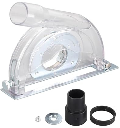 Angle Grinder Dust Shroud, Dust Extractor Cutting Guard, Suitable for 4-5 Diameter Angle Grinder and 3/4/5 Saw Blades Transparent Grinding Dust Cover