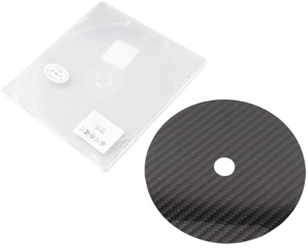 Haofy Stabilisateur CD DVD, Tapis de Réglage de Réduction du Bruit en Fibre de Carbone, Améliore la qualité Sonore pour Les Lecteurs à Chargement par Le Haut et à Chargement par Plateau (Black)