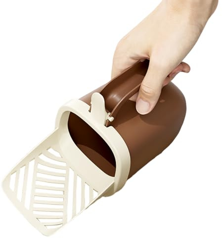 Generisch Pala para excrementos de Gato con Soporte, colador de Basura para para Gatos, Gatos, Perros, Conejos, hámsters, Pollos, Inodoro, Interior, Viaje, apartamento