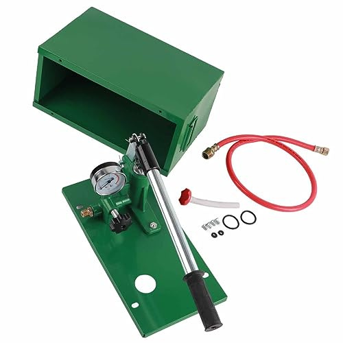 aqxreight Pompa per Test di Pressione Manuale - Strumento di Test Idraulico per Carichi Pesanti per Il Rilevamento di Tubi e Valvole - Tester per Manometri Industriali e Idraulici - Pompa Manuale