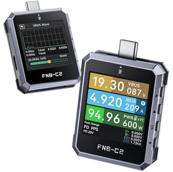 FNB-C2 Tipo-C Tester di ricarica rapida PD3.1 240W Max Power Digital Amperometro Voltmetro Caricabatterie Banca di Potere Tester Telefono