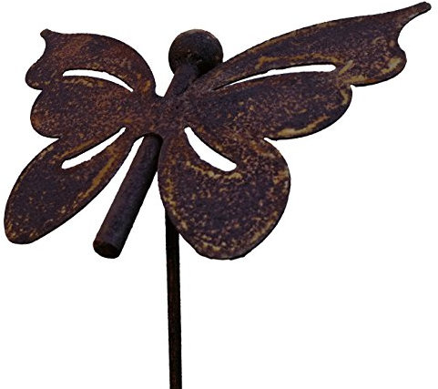 Vosteen Gartenstecker Dekostecker Edelrost - Gartendeko Rost - Motiv Schmetterling