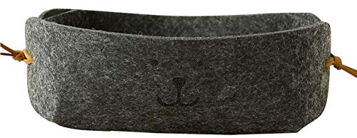 VIONNPPT Filz Aufbewahrungstasche Taschenleerer Valet Tablett Tisch Aufbewahrung, Schlüsselschale Desktop Aufbewahrungskorb für Schlüssel Kleingeld Schmuck Geldbörse Handy (Schwarz)