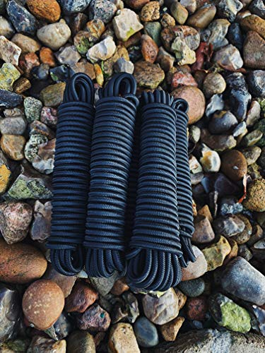 Machermann Schwarzes Expanderseil Gummiseil Gummileine Planenseil Spanner Gummischnur Gummikordel Spannseil Kordel Leine Schnur Tau (Schwarz, 10 mm)