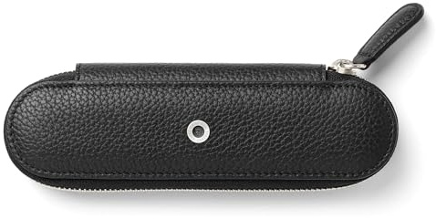 Graf von FABER-CASTELL 118740 Pencil Case for 2 Writing Instruments, Cashmere, Black, Pencil Case with Zip