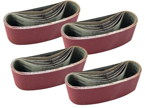 24x Bandschleifpapier 65 x 410 mm Körnung 40/60/80/100/120/150