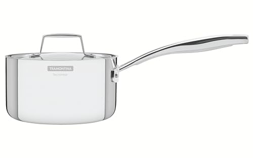 Tramontina Grano Saucepan 3-Ply Stainless Steel for Induction, Electric, Gas and Ceramic Glass Hobs, ‎Cookware, Kitchen, 20 cm, 3.1 litres, 62141200
