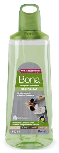 Bona detergente per pietra, piastrelle e laminato 850 ml, pulifughe piastrelle, detergente per laminato, lvt pavimento, detergente pavimenti ceramica, cartuccia per spray mop premio