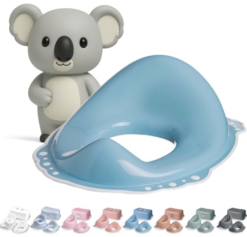 DOCARI Toilettensitz Kinder Klositz Aufsatz rutschsicher & ergonomisch blau - Toilettenaufsatz Kinder WC Sitz für komfortables sicheres Toilettentraining - Kindertoilettensitzaufsatz ab 2 Jahre