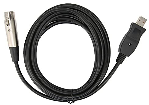 IDWT Cable Adaptador USB a XLR, Cable Convertidor de Micrófono USB a XLR para Dispositivos con Salida XLR Macho para Micrófonos Y Guitarras
