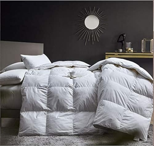 myAIMS Duck Feather Down Duvet Quilt [ ] 13.5 Tog Deluxe Best Hotel Quality Super Soft Warm & Cosy Anti Allergy Computer Quilted Construction, Self-fabric piping (Double)