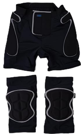 JSSEVN Schutz-Shorts, Hüftegepolstert, stoßfest, Schutzausrüstung, Skateboard, Snowboard, Unisex, Pink-Buttocks