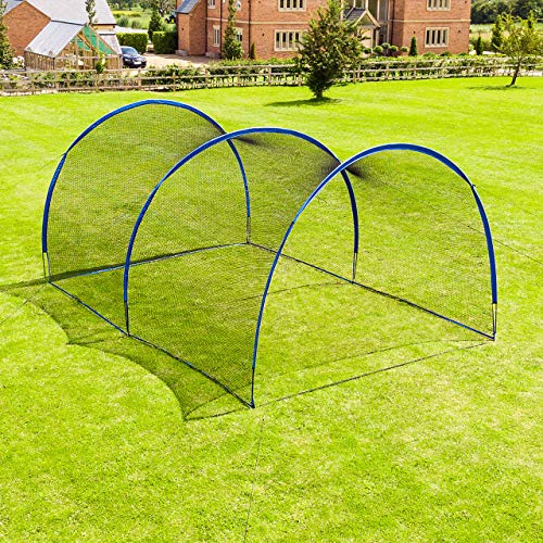 Fortress Pop-Up Baseball Schlägerkäfig (Batting Cage) – Schlagen und Werfen Übungen (6m (mit offenen Ausgang))