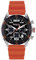 Breil Uhr Herren Score Ziffernblatt SCHWARZ Bewegung Chrono Quartz e GÜRTEL SILIKON ORANGE EW0636