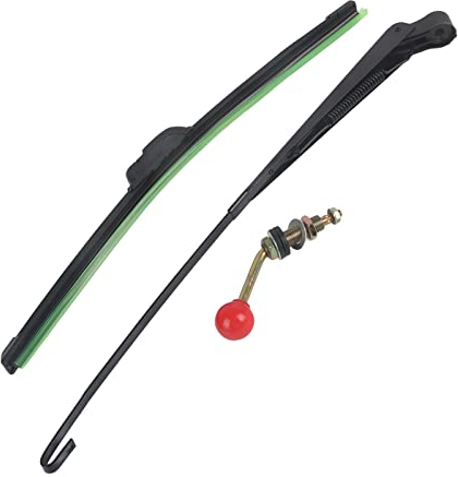 Hapivida Kit Tergicristallo Manuale UTV, Braccio Tergicristallo Universale con Lama 400mm, Materiali Metallici e Plastici, per UTV con Parabrezza in Policarbonato o Vetro