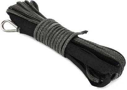 TIYGHI Abschleppseil 1/4'' 50ft 10000LBS Synthetisches Windenseil for Jeep Off Road 4WD ATV SUV UTV/SXS LKW Boot Synthetisches Winden-Bergungskabel