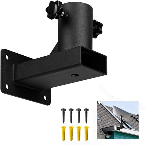 VANROUG L Shaped Wall Bracket, Satellite Dish Wall Mount, Compact Roof Mount Ideal for Satellite Dishes