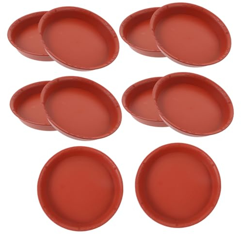 Mipcase 10pièces Plateau De Drainage Ronde pour Pot De Fleurs Soucoupe Réutilisable pour Plantes Bac Évacuation Eau pour Intérieur Et Extérieur