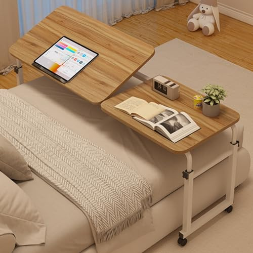 Escritorio Móvil sobre la Cama con Ruedas - Mesa de Cama y Computadora en Uno