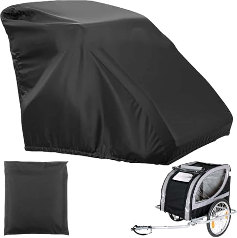Faltgarage für Fahrradanhänger, Universell Abdeckung für Fahrradanhänger Hundeanhänger Lastenanhänger, UV-Schutz Faltgarage Fahrradanhänger, Wasserdicht Abdeckung Fahrradanhänger aus 210D Oxford