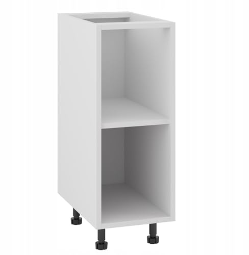 Laclar Unterschrank 30/82 für Spüle mit verstellbaren Füßen - funktionale Schrank mit Einlegeboden - Soft-Close-Tür - zur Selbstmontage - ideal für kleine Küchen - Weiß