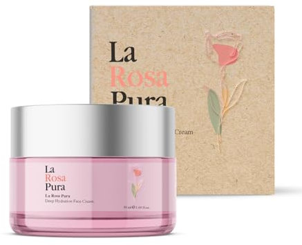 La Rosa Pura Deep Hydration Face Cream with 100% Pure Rose Oil | Anti-Aging Moisturizer for Dry Skin | Reduces Fine Lines & Wrinkles | Hydrates & Nourishes for Radiant Skin | All Skin Types