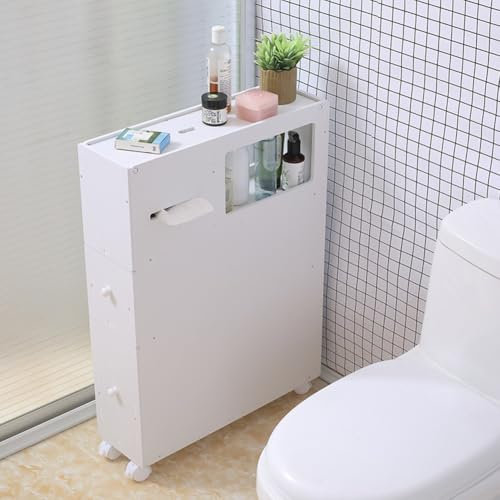 Armario organizador de baño con 2 cajones, unidad de almacenamiento de pie para debajo del fregadero, cocina y baño, almacenamiento y organización, 16,2 x 52 x 75 cm
