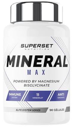 Superset Nutrition - Mineral Max (90 Caps) - Multiminéraux, 11 minéraux essentiels - Optimisation de l'énergie, performances et bien-être général - Formule végétarienne