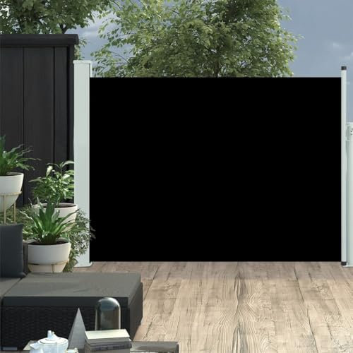 Furniture Select-Patio - Toldo lateral retráctil (117 x 500 cm), color negro