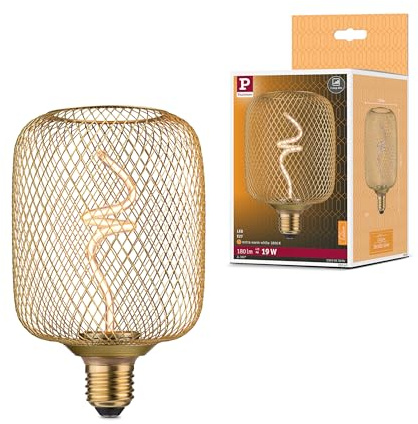 Paulmann 29260 Metallic Glow Standard 230V LED Leuchtmittel Zyl E27 180lm 4W 1800K dimmbar Messing