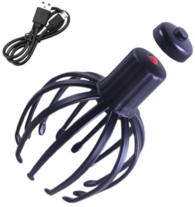 Masajeador Capilar Pulpo Diseño Eléctrico Portátil Recargable | Masajeador Relajante Eléctrico Recargable Para Cuero Cabelludo Para En Interiores Y En Exteriores