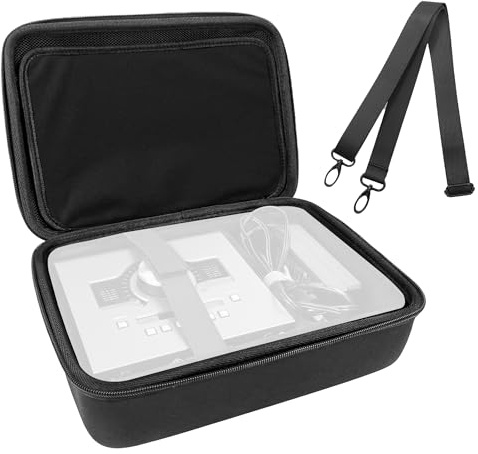 Musiin Étui de transport pour interface audio compatible avec Apollo Twin X Duo Gen 2/Quad Gen 2, équipé d'une poignée confortable et d'une bandoulière réglable, adapté pour les voyages (noir)