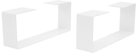 2 stück Tischbeine, Tischgestell Metall, Tischuntergestell Couchtisch Beine aus Kohlenstoffstahl, Tischkufen für Couchtisch, Esstisch, Sitzbank, Möbelfüße Tischuntergestell (Weiß, 37 x 15 cm)