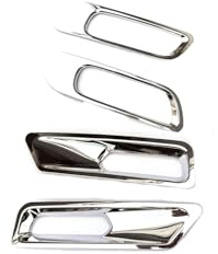 Hyorabyn Front & Rear Fog Light Lamp Cover Trim Compatible with Honda New Pilot 2023~2026 Exterior Decor Car Accessories ABS 4PC/Set Chrome